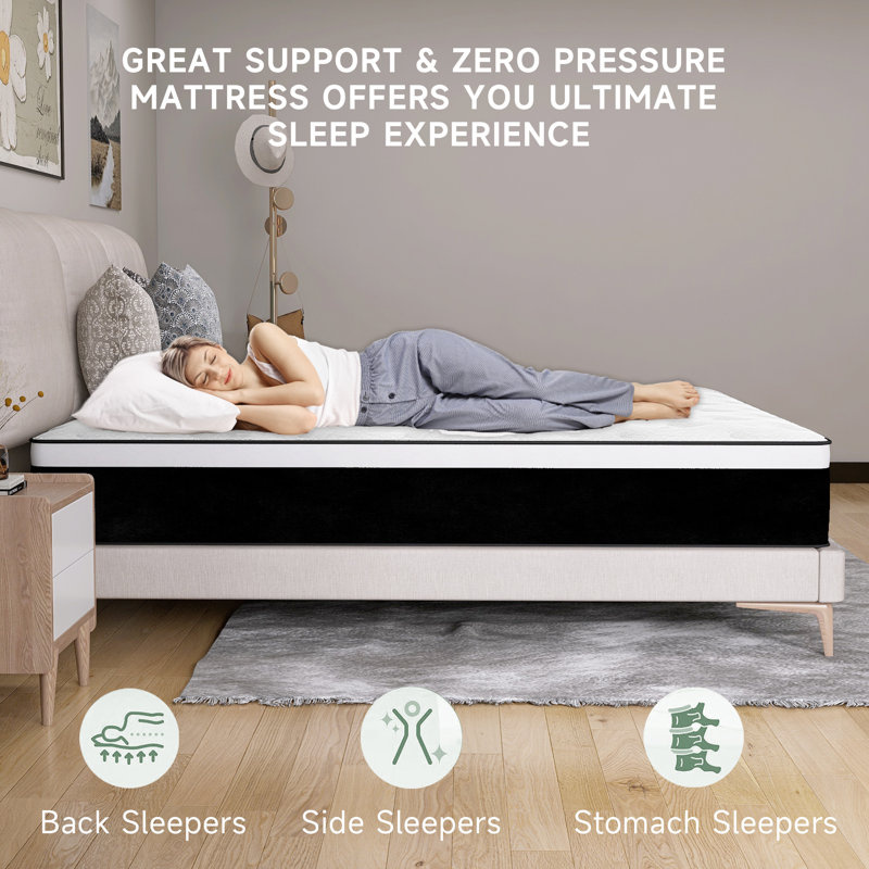 Chevni Medium Hybrid Mattress Pocket Spring with CertiPUR-US Certified Foam