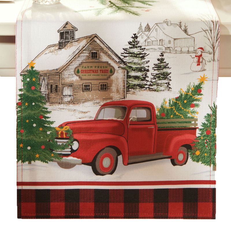 Gambell Checkered Christmas Table Runner