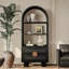 Bibliothèque en bois noire Vintage Arch