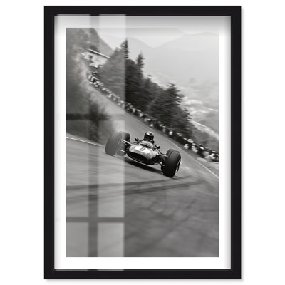 «Vintage Racecar Shadowbox Print Sports» par Notoriart, cadre noir, 21 x 31