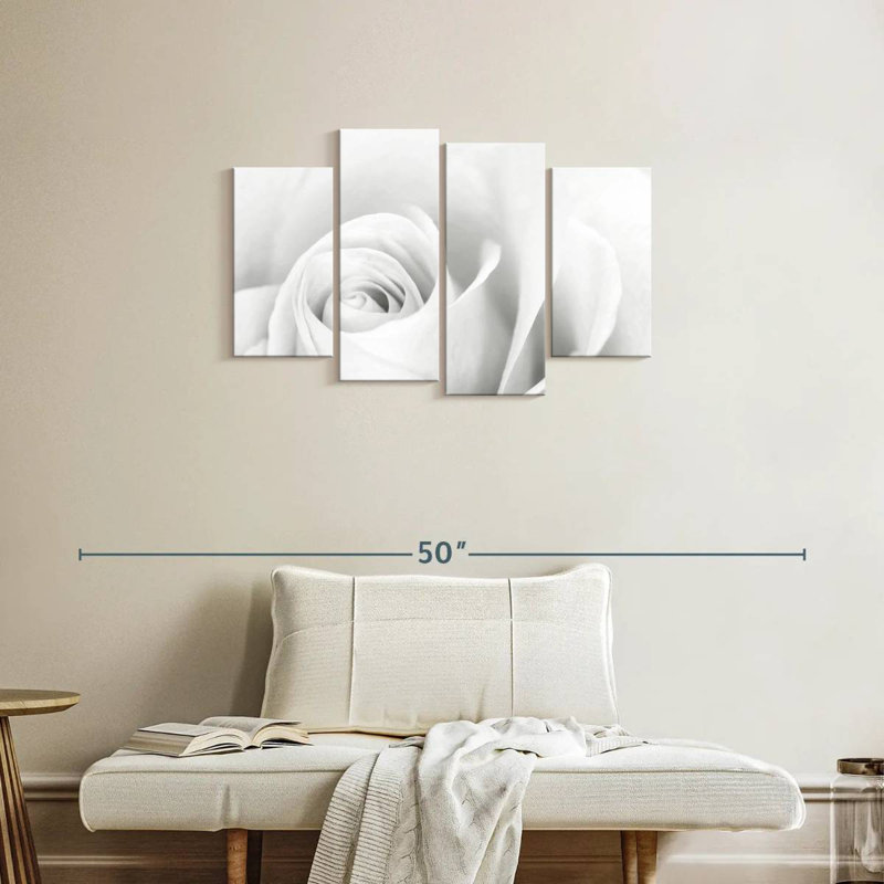 Harnek White Rose Blossom, 22" H x 36" W