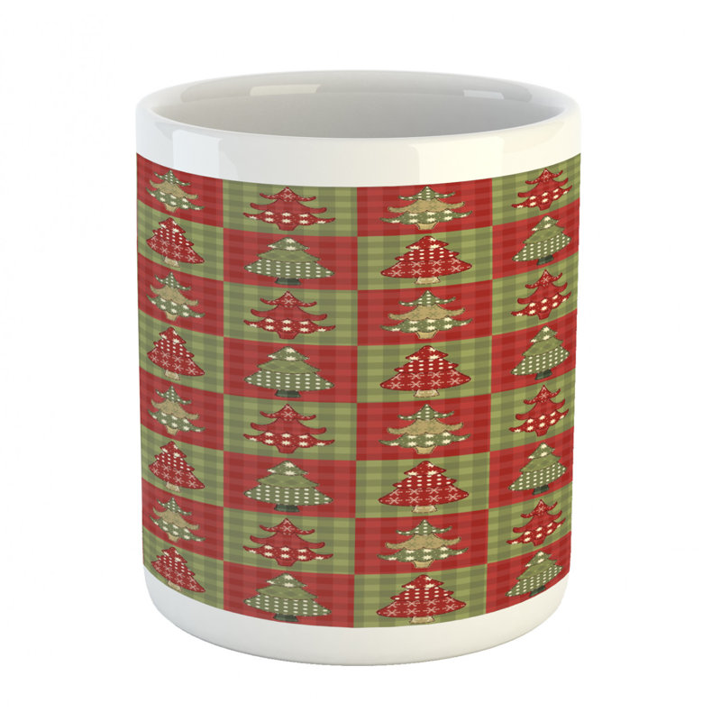 Grande tasse à café noel trees