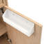 Meuble-lavabo rustique de 15,75 po avec lavabo en résine réversible, armoire en panneau de fibres à densité moyenne, tablette réglable et porte à pousser, finition grain de bois pour les petits espaces | Idée cadeau