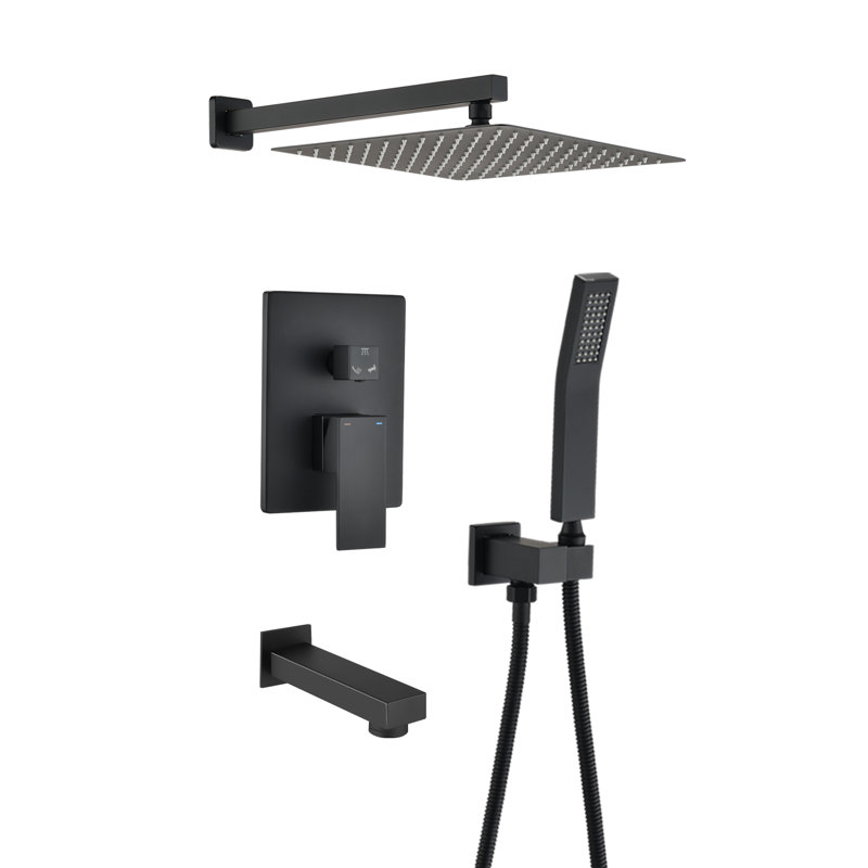 All-In-One Kit with Rough in-Valve, Matte Black