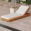 Chaise longue en bois d'acacia massif avec coussin de salon-1796297649