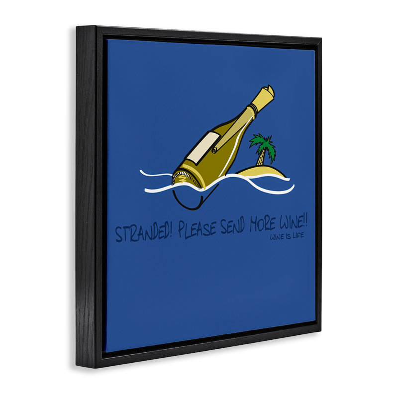 Art mural sur toile Stranded, Cadre flottant noir de jais, H 25 po x l 25 po