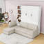 Grand lit escamotable avec canapé et tablettes-304136825