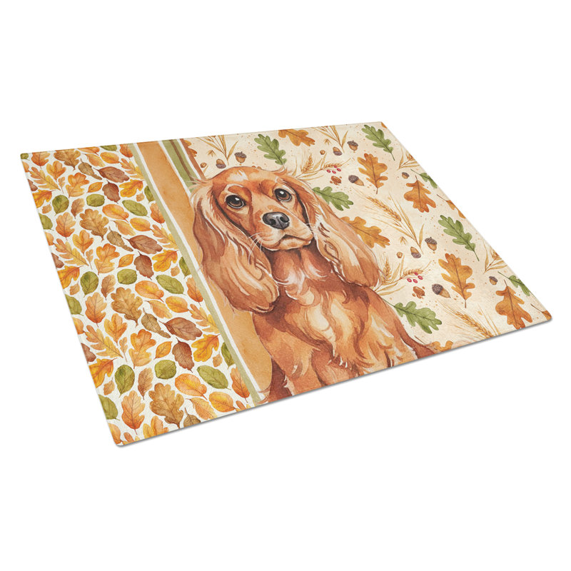 Planche à découper en verre Ruby English Toy Spaniel