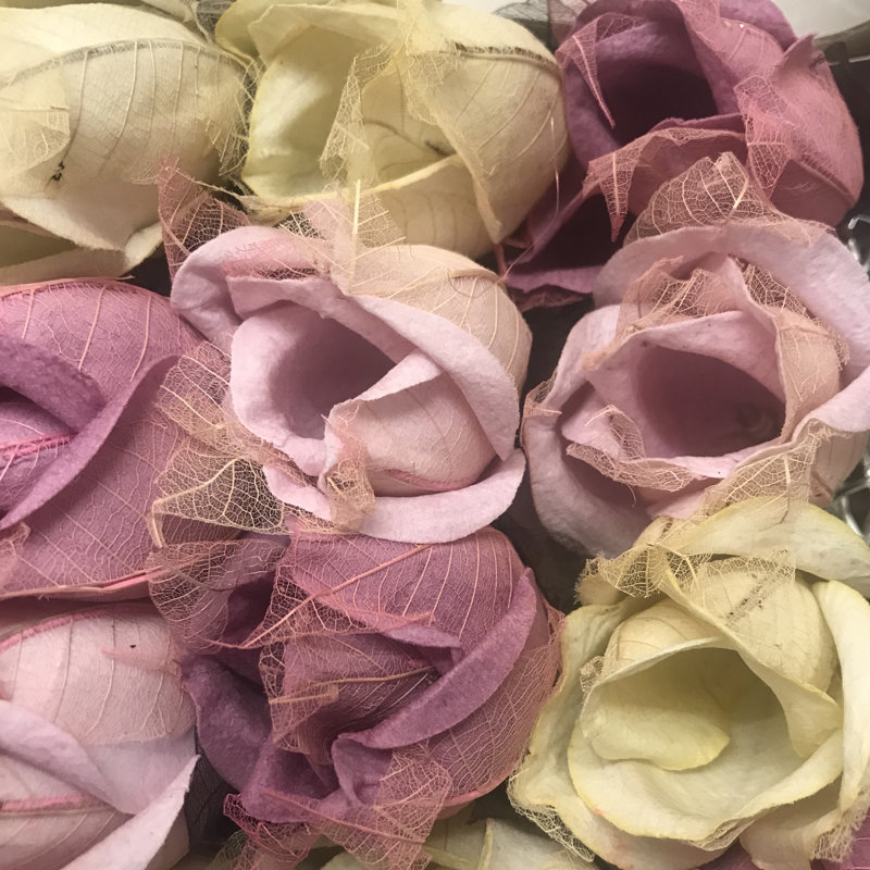 Vold LED Handmade Paper Roses String Light, White