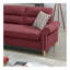 Canapé modulaire réversible en velours rouge paprika