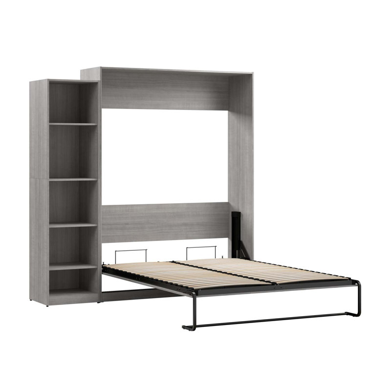 Lit escamotable Oneybrook, Gris platine, Grand