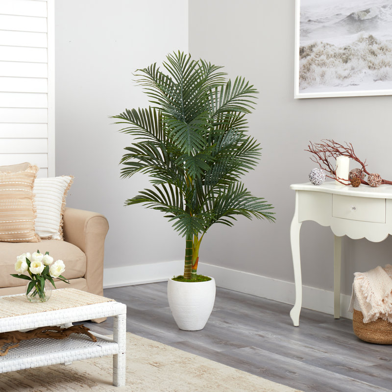 60'' Faux Palm Tree in Clay Planter