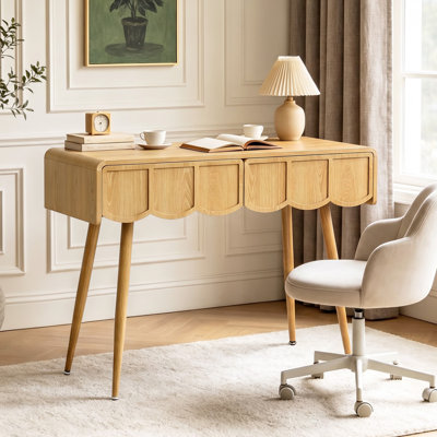 39.37" W Writing Desk with 2 Drawers