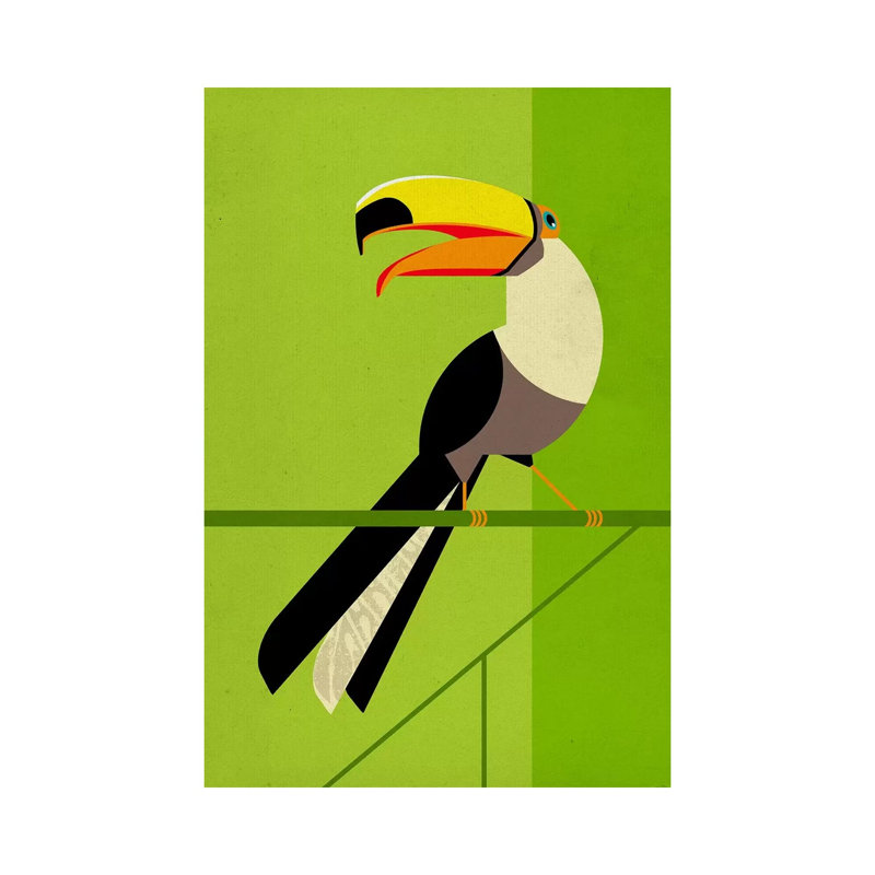 Tucan by Dieter Braun - Print on Canvas, 101.6 cm H x 66.04 cm W x 1.91 cm D, Wrapped Canvas