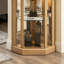 Vitrine de coin lumineuse avec vitrine élégante-113183125
