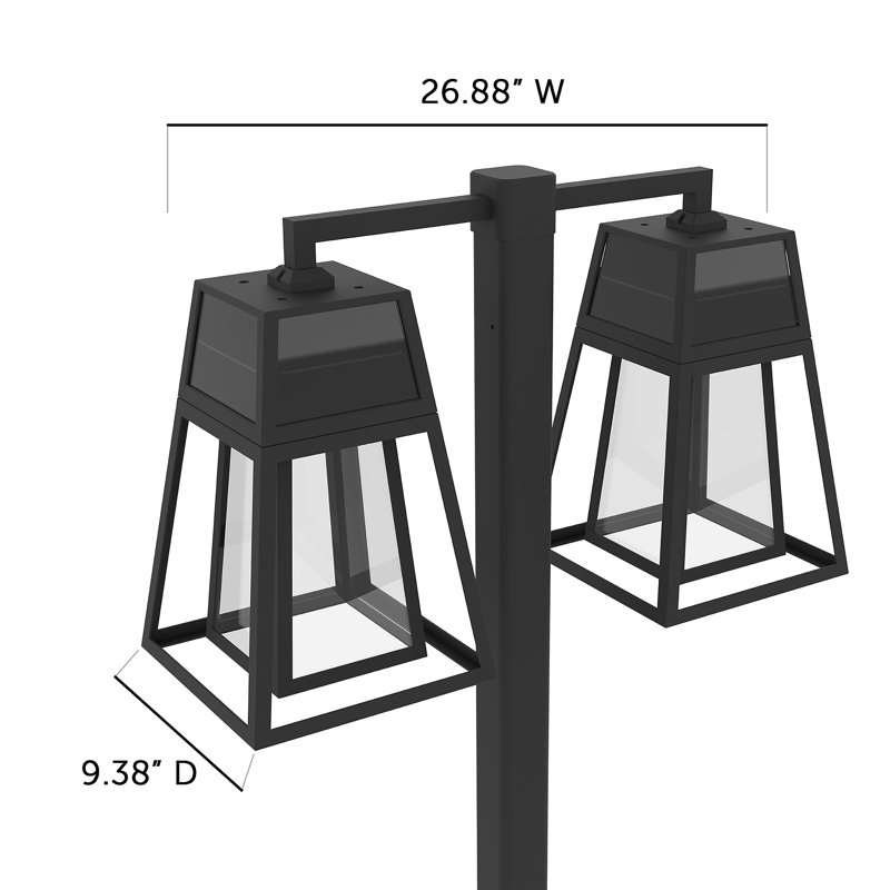 Aria Solar Post Light Double Head