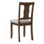 Ensemble de 2 chaises de salle à manger modernes, structure en bois d'hévéa, siège rembourré pour la cuisine-848287969