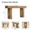 Console 63 pouces en bois de ferme avec rangement, canapé d'entrée en grain de bois naturel pour vestibule et salon