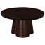 Table basse ronde en bois avec base piédestal, table d'appoint d'appoint