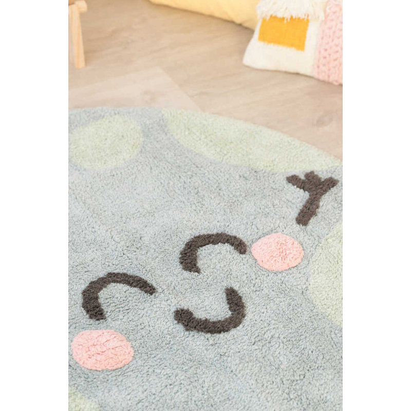 Washable Round Rug Big Big World