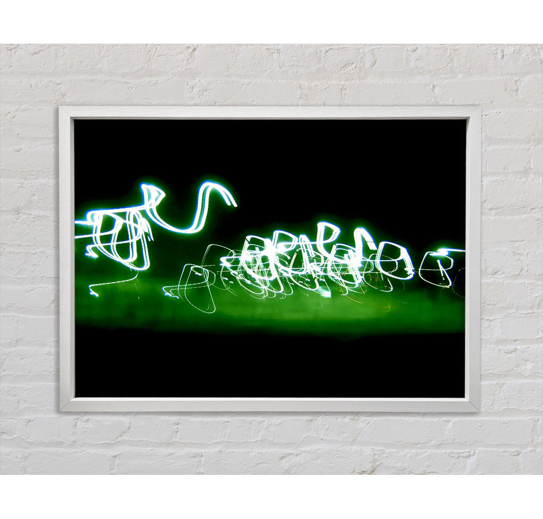 Green Liquid Light - Einzelner Bilderrahmen Kunstdrucke auf Leinwand