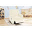 Fauteuil inclinable manuel pour fauteuil, fauteuil inclinable et pivotant pour salon, chambre à coucher, cinéma maison et chambre de bébé, blanc