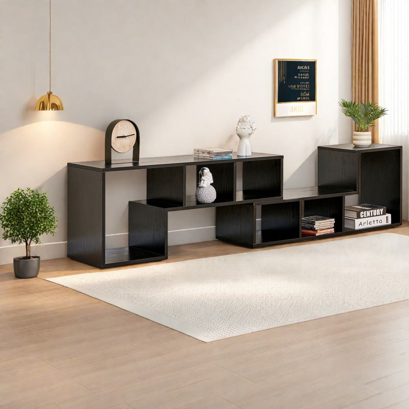 Meuble télé extensible et centres de divertissement, rangement moderne en MDF pour la maison