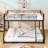 Amandajean Full XL Over Queen Size Metal Bunk Bed With Ladder And Guardrail-1045851404