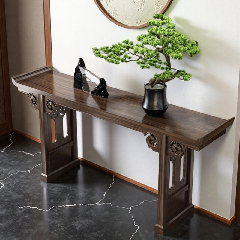 Nouvelle console en bois massif de style chinois, H 35,4 po x l 59,1 po x P 17,7 po