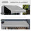 Dakota Fields 395cm W x 250cm D Grey Cover Retractable Patio Awning
