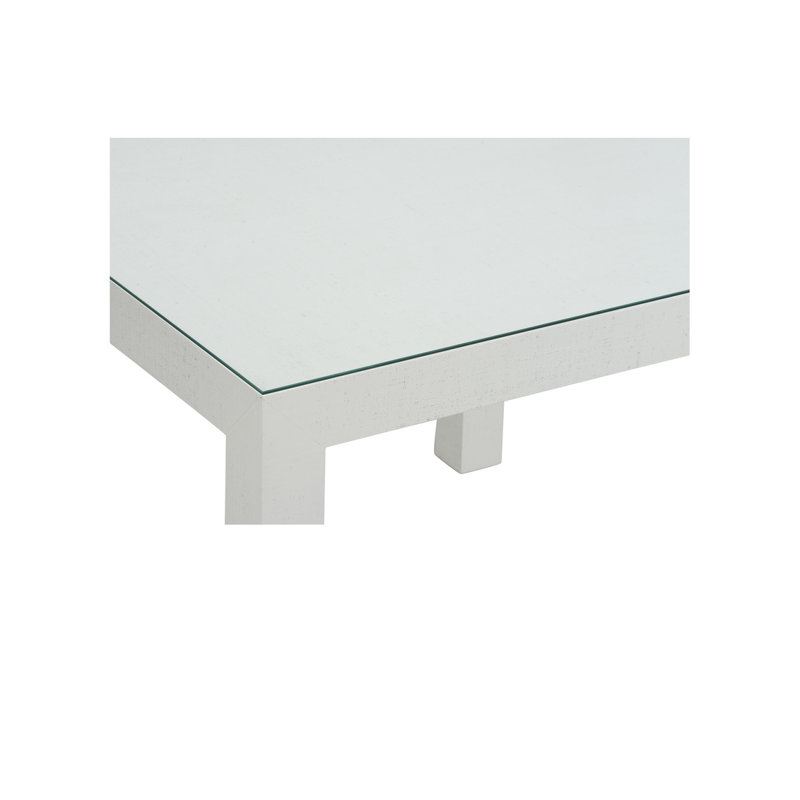 Sanibel Game Table, White Lacquer/Clear