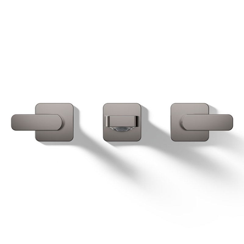Parallel Wall-Mount Bathroom Sink Faucet Trim, Vibrant Titanium