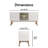 Elle Decor Aurie Modern TV Console Media Stand, Living Room Universal Entertainment Center with Extra Storage, Midcentury Wood Legs, White