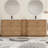 Ornar 92'' Double Bathroom Vanity Set With Ceramic Vanity Top, Freestanding Double Bathroom Vanity With Ceramic Sink-1307046145