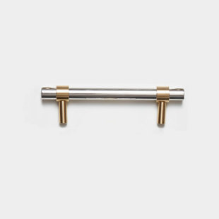 Stainless Steel And Brushed Brass Cabinet Pull