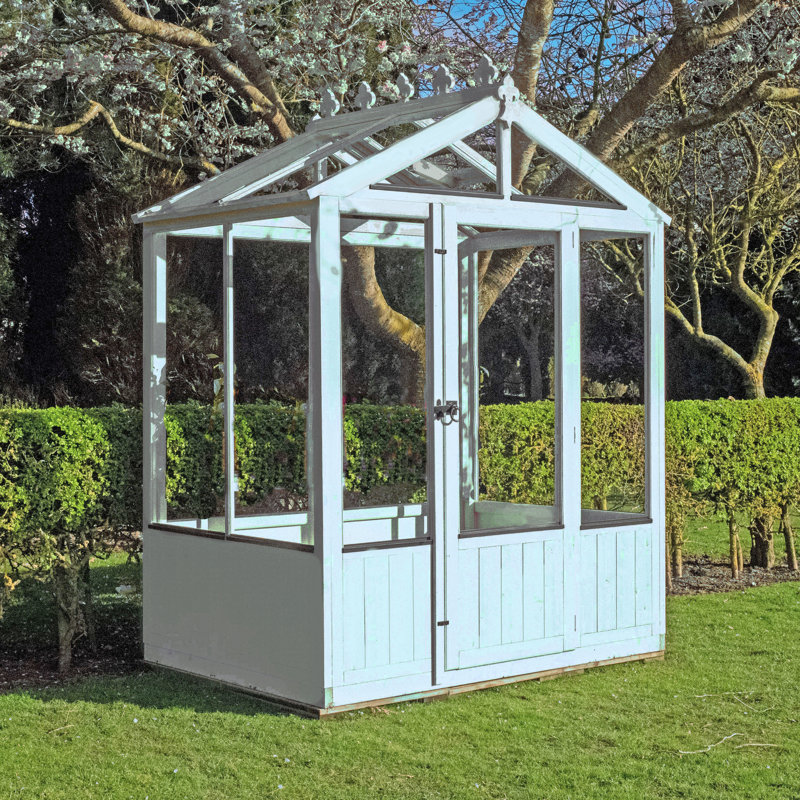 Holkham Wooden 4 ft x 6 ft Greenhouse, Blue