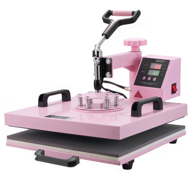 Heat Press Machine, 15 x 15 inch, 5 in 1 Heat Transfer Machine with 30 oz Tumbler Press, 360° Swing Away T-Shirt Pressing, Digital Precise Control, for T-Shirts/Mugs/Hats/Plates