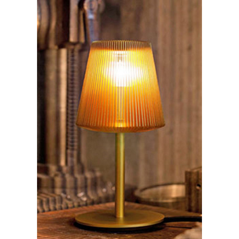 Bramah Table Lamp, Pale Gold, 8.85" H X 4.56" W x 4.56" D