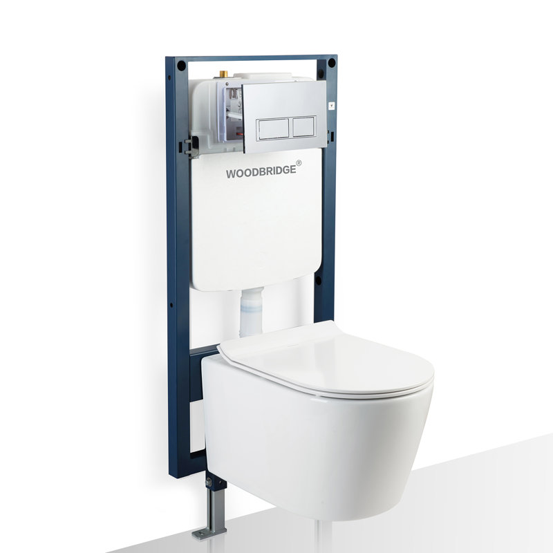 Elongated Wall Mounted Dual Flush High Efficiency Toilet