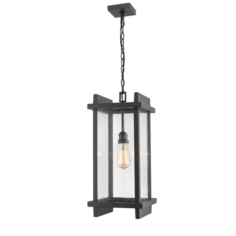 Lanterne suspendue d'extérieur Acuna 1-H 22,5 po, Noir