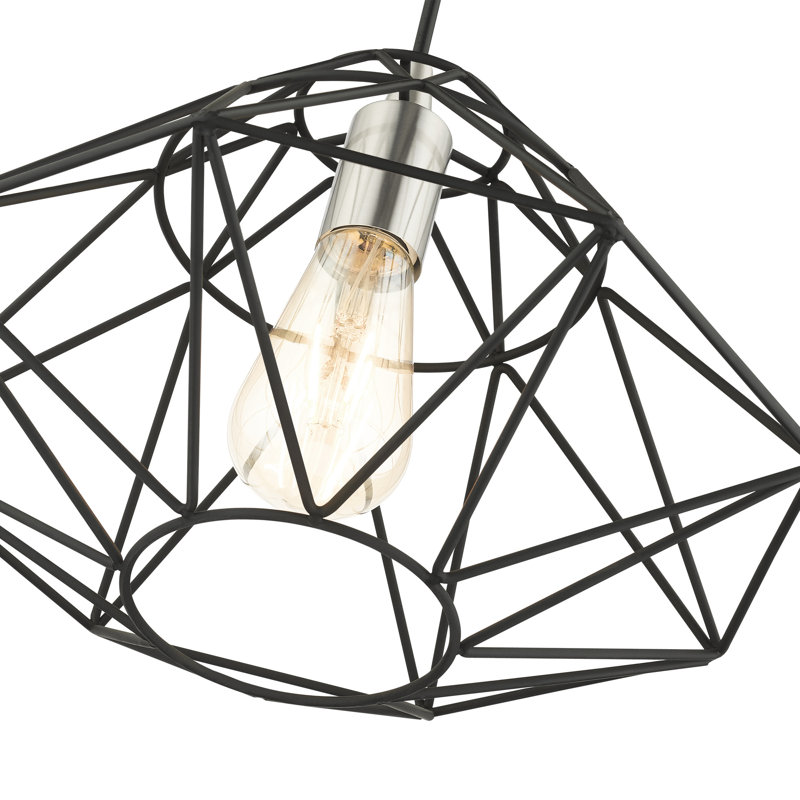 Maryrose 1 - Light Geometric Pendant, Black