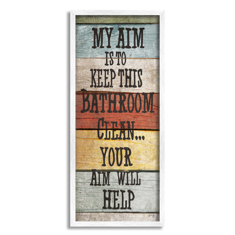 «My But Is To Keep This Room Clean», L 13 po x H 30 po, Giclée encadrée blanc bord de mer
