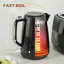 HOMCOM 1.7L Fast Boil Electric Kettle and 2 Slice Water Toaster Set-51772138