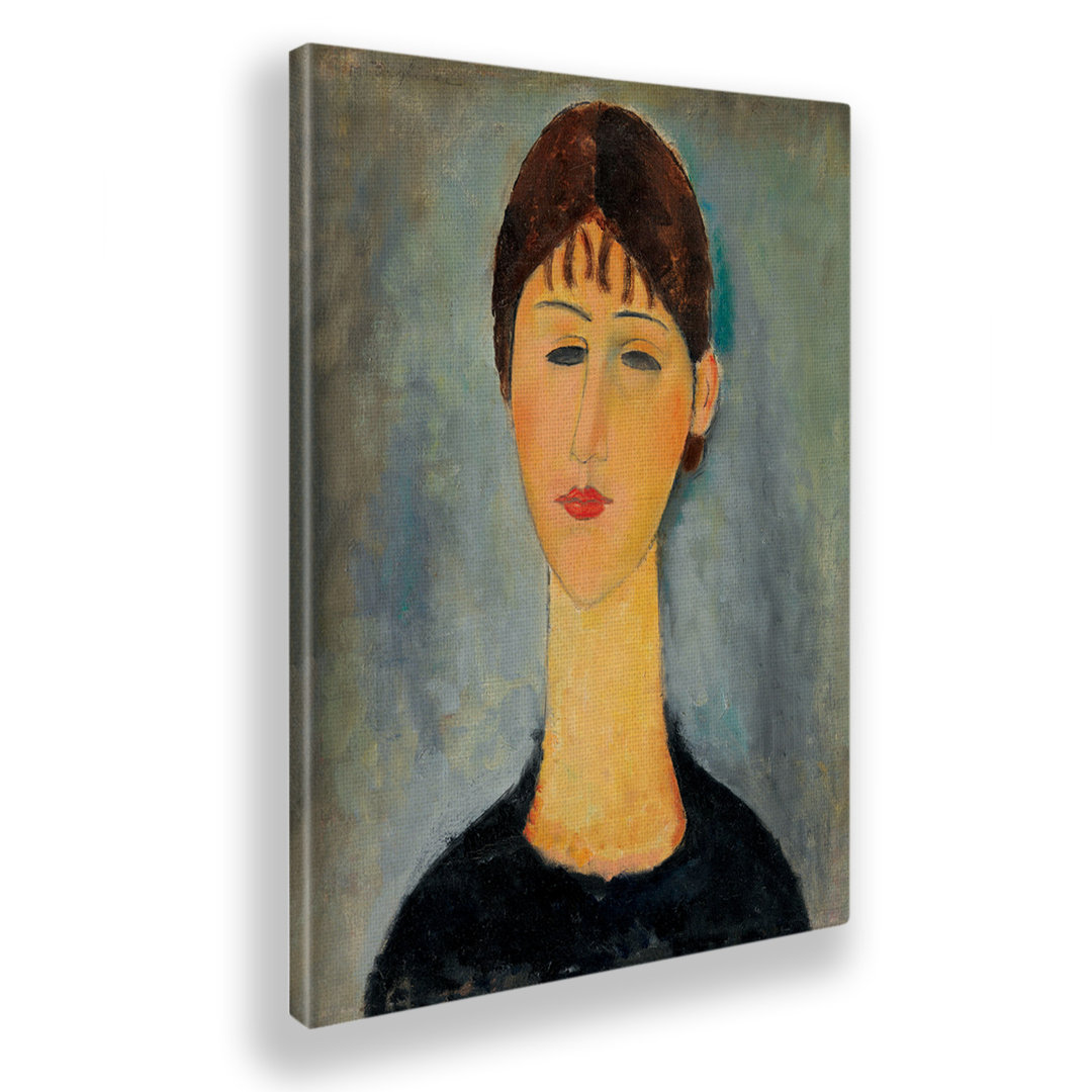 Wandbild Porträt von Madame Zborowska von Amedeo Modigliani