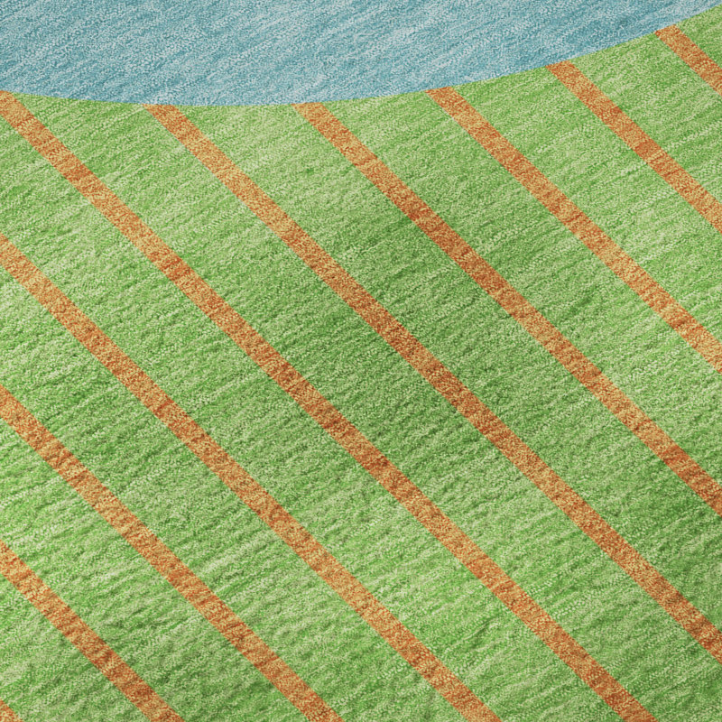 Premium Machine Washable Naglee AMF994 Stripes Rug, Rectangle 10' x 14'