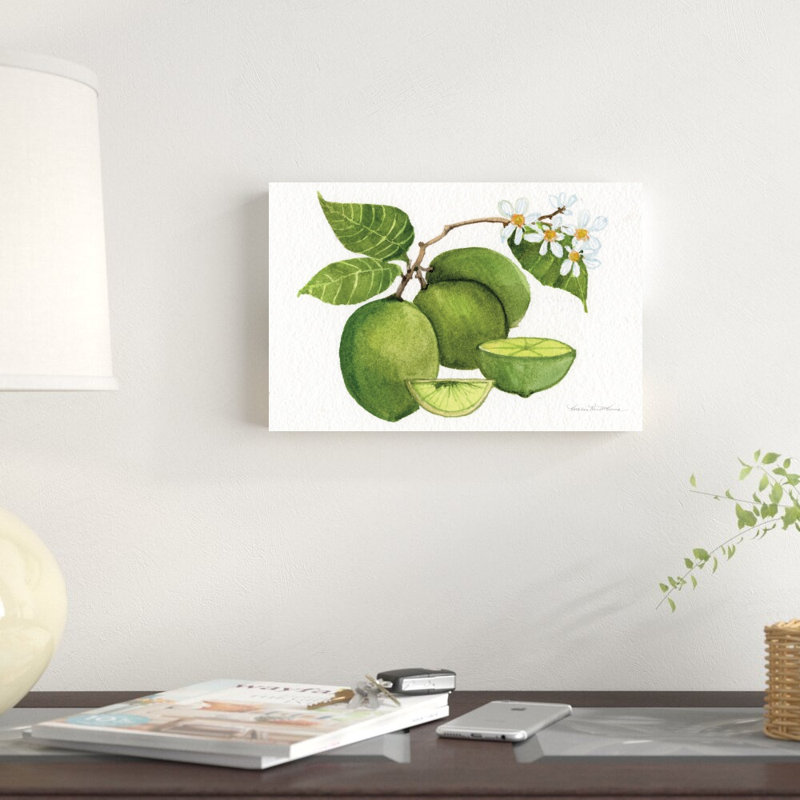 «Citrus Garden IV» par Kathleen Parr McKenna, reproduction d'art sur toile tendue, H 12 po x l 18 po