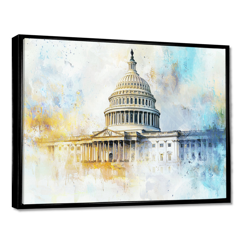 Chul - art mural patriotiste américain, H 34 po x l 44 po, Noir, Impression encadrée flottante