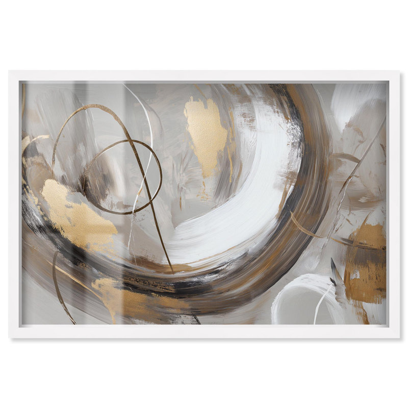 Décoration murale bohème Gateway of Texture I Shadowbox Print par Art Remedy, cadre blanc, 30 x 20, H 21 po x l 31 po