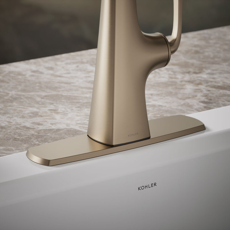 Graze Kitchen Faucet Escutcheon, Brushed Bronze