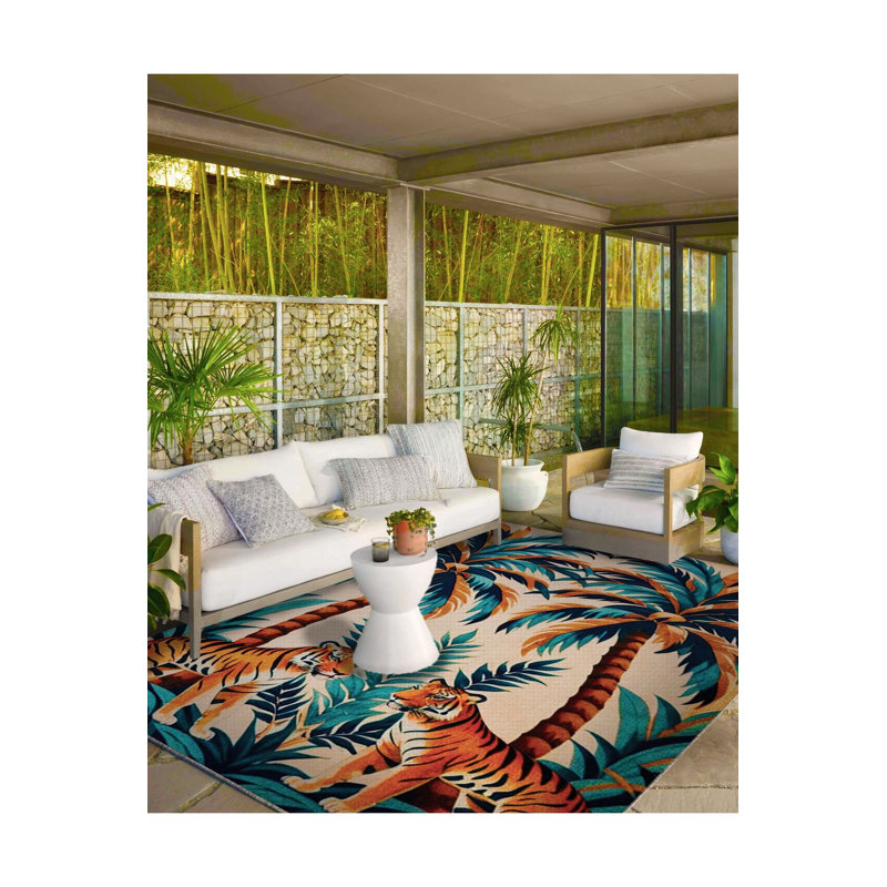 Tapis décoratif lavable à la machine Paris, Sous-tapis rectangulaire 4 pi 7 po x 6 pi 7 po inc
